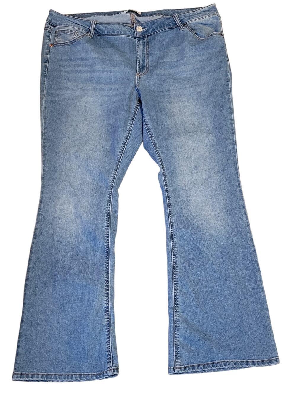 Vanilla Star Bootcut Flare Jeans Plus Size 22W Medium Wash Stretch Denim EUC